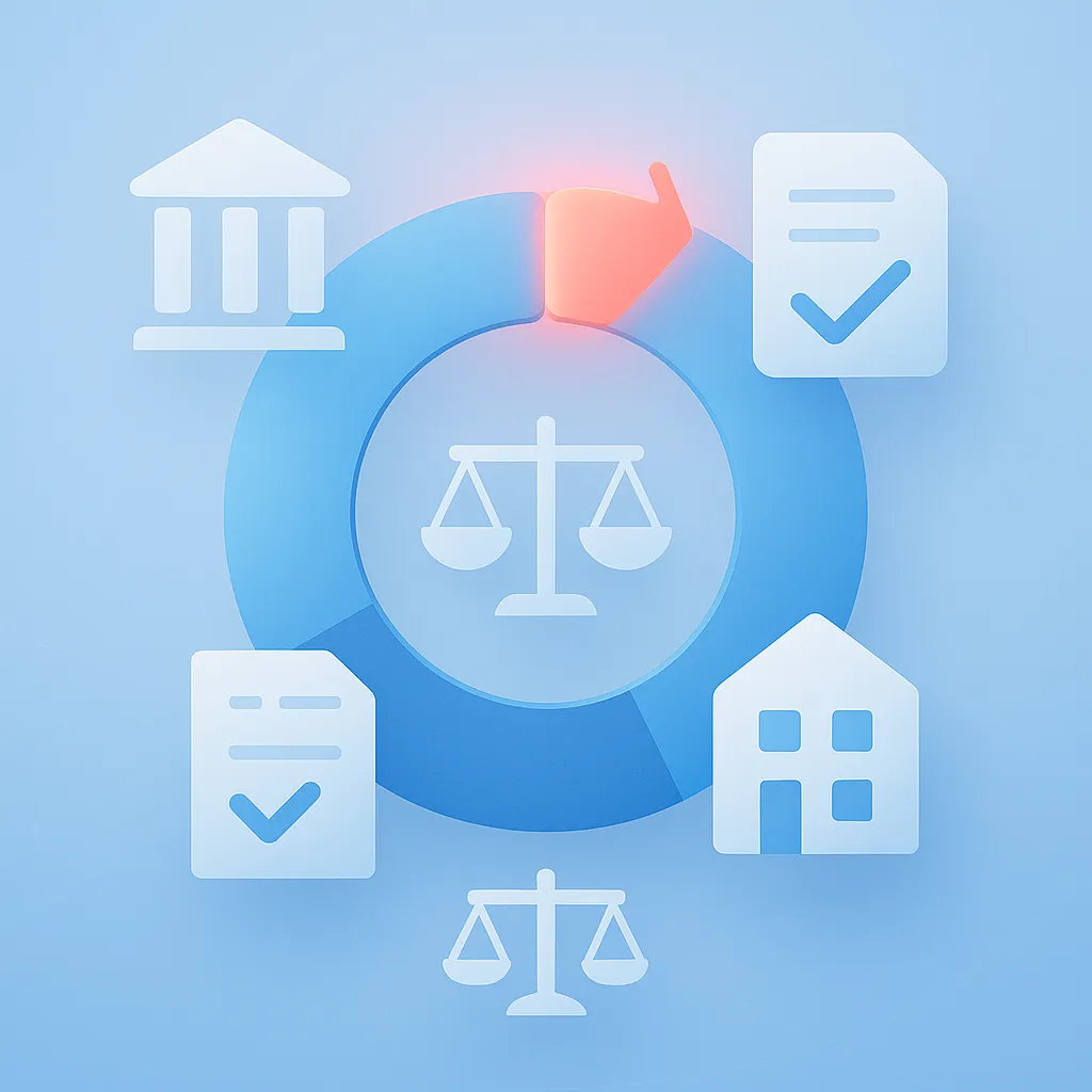 Visual guide showing portfolio allocation strategies for diversified RWA investments including treasuries, private credit, and real estate