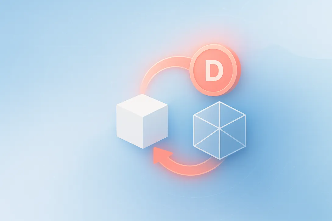Abstract visualization of the RWA tokenization lifecycle, showing stages from physical assets to digital tokens and back.